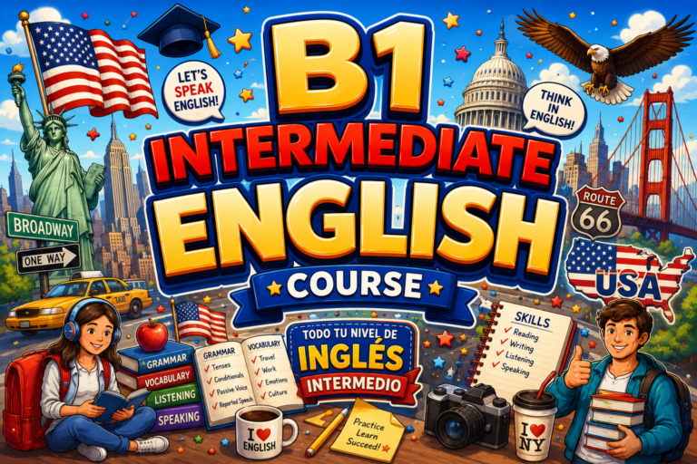 CURSO INTERMEDIO DE INGLÉS B1 + 2H DE CLASES INDIVIDUALES